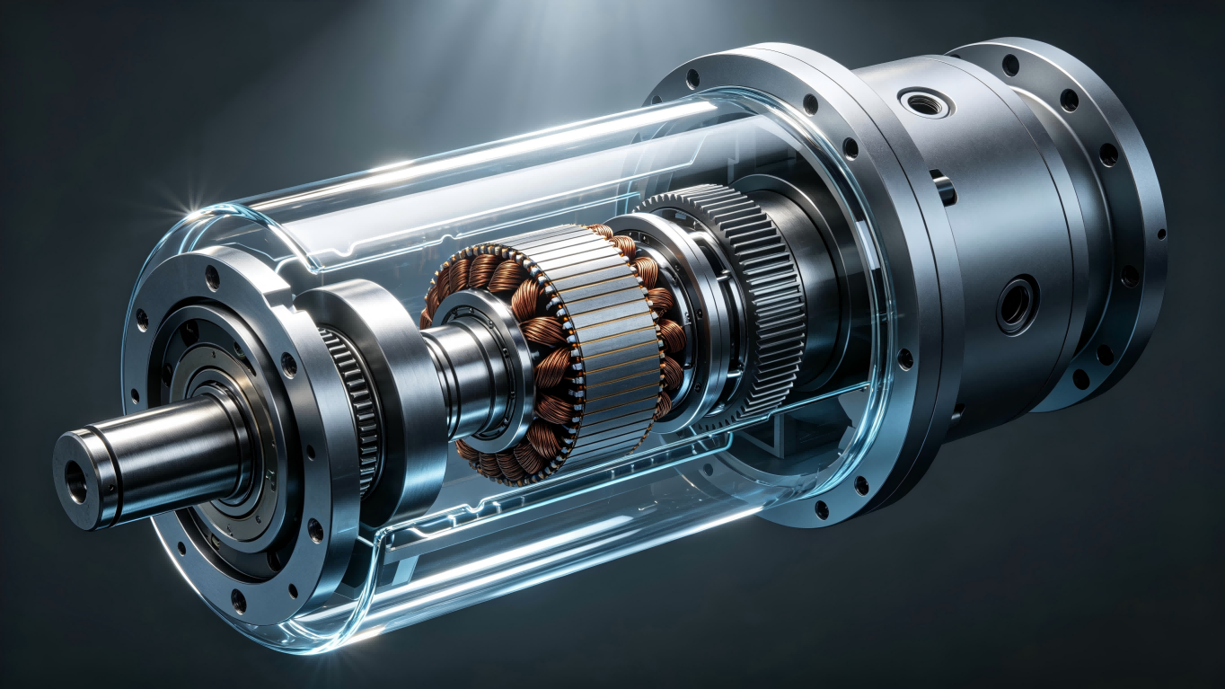 电主轴内部结构3D图生成 (1)